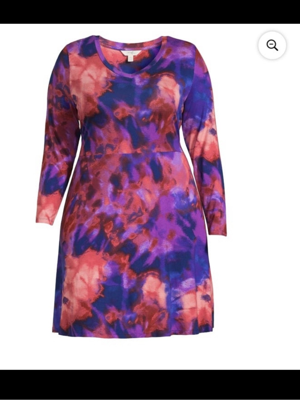 Terra & Sky Women's Plus Size Long Sleeve Swing Dress, Size 4X 28w-30w NWT - Picture 3 of 7